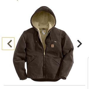 Dark brown sandstone sherpa lined sierra jacket